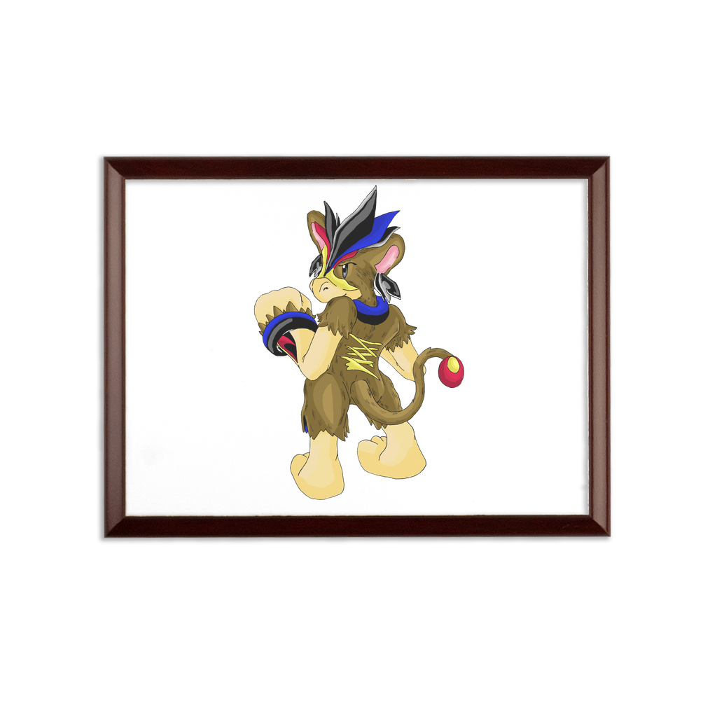 Moongenchen Sublimation Wall Plaque with brown wooden frame and white printable surface, showcasing customizable design options.