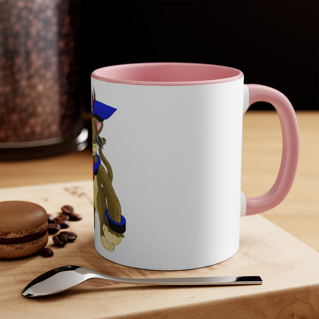 Moongenki Accent Mug showcasing a two-tone design with a white exterior and a colored interior, available in red, pink, and black options.
