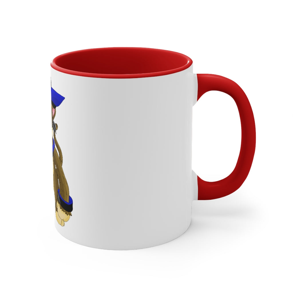 Moongenki Accent Mug showcasing a two-tone design with a white exterior and a colored interior, available in red, pink, and black options.