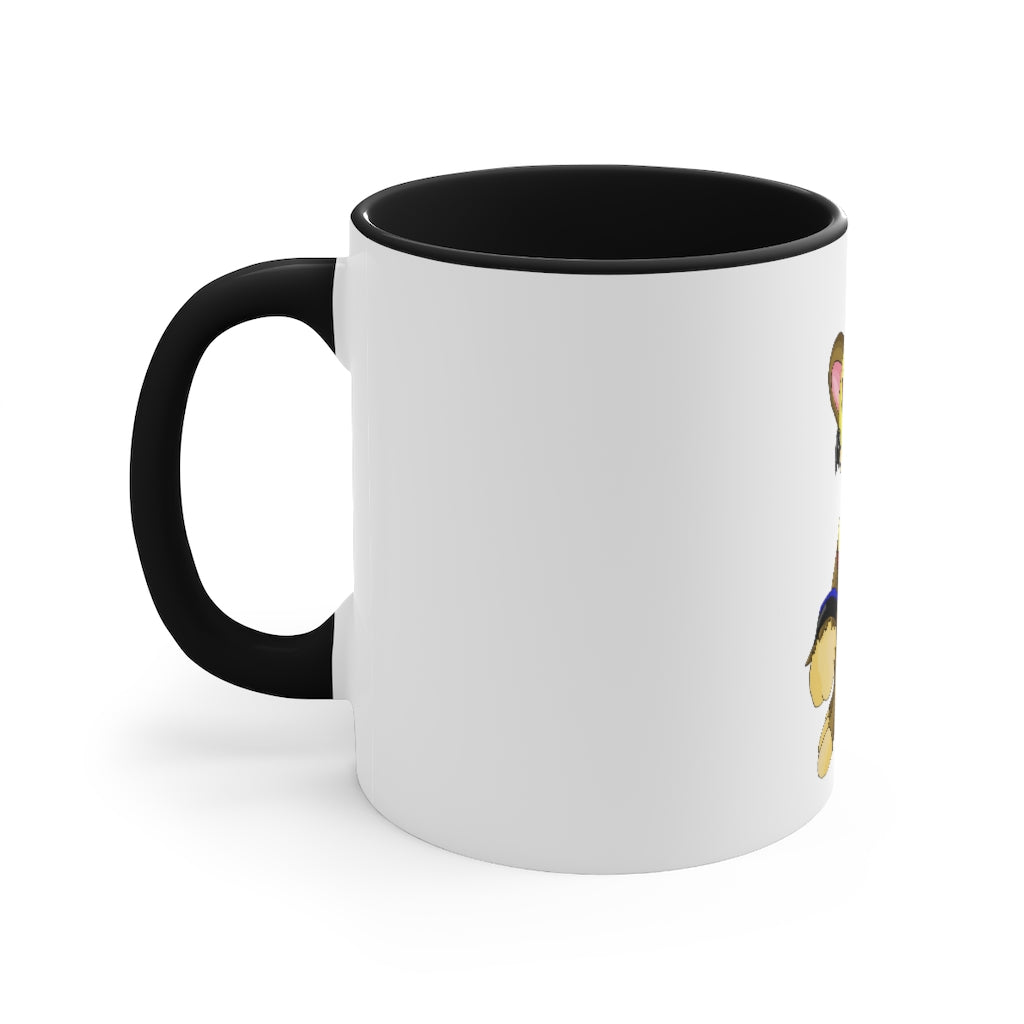 Moongenki Accent Mug showcasing a two-tone design with a white exterior and a colored interior, available in red, pink, and black options.