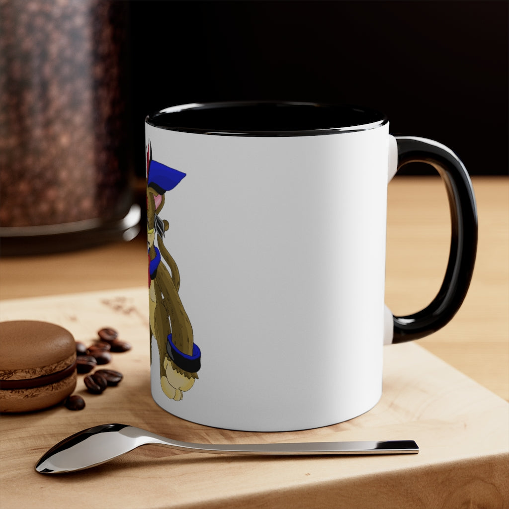 Moongenki Accent Mug showcasing a two-tone design with a white exterior and a colored interior, available in red, pink, and black options.