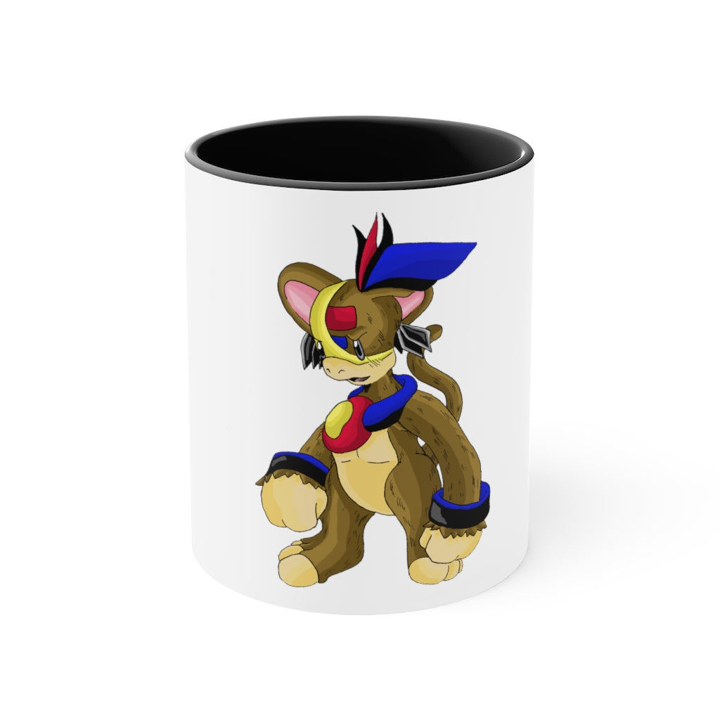 Moongenki Accent Mug showcasing a two-tone design with a white exterior and a colored interior, available in red, pink, and black options.