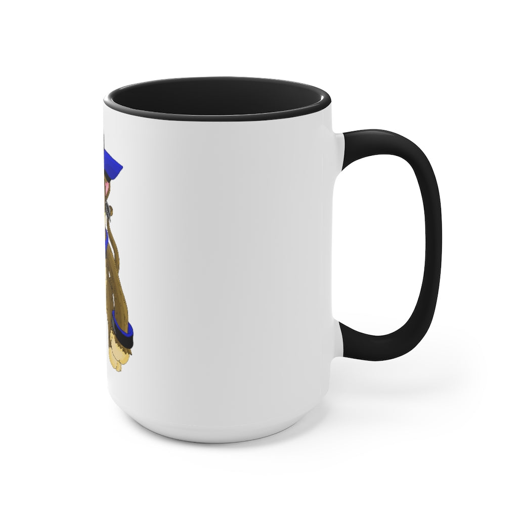 Moongenki Accent Mug showcasing a two-tone design with a white exterior and a colored interior, available in red, pink, and black options.