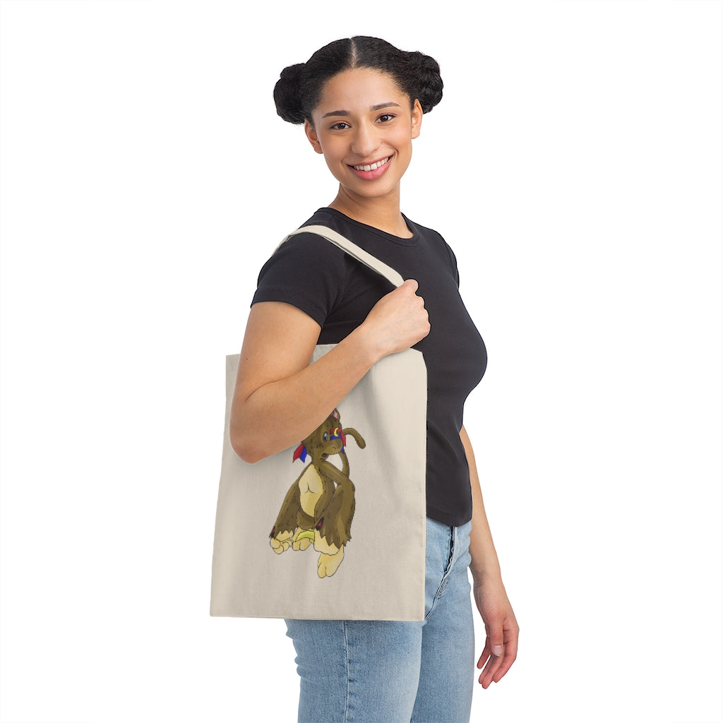 Moonki Canvas Tote Bag made of 100% cotton sheeting, featuring reinforced handles and a spacious design for personalized use.