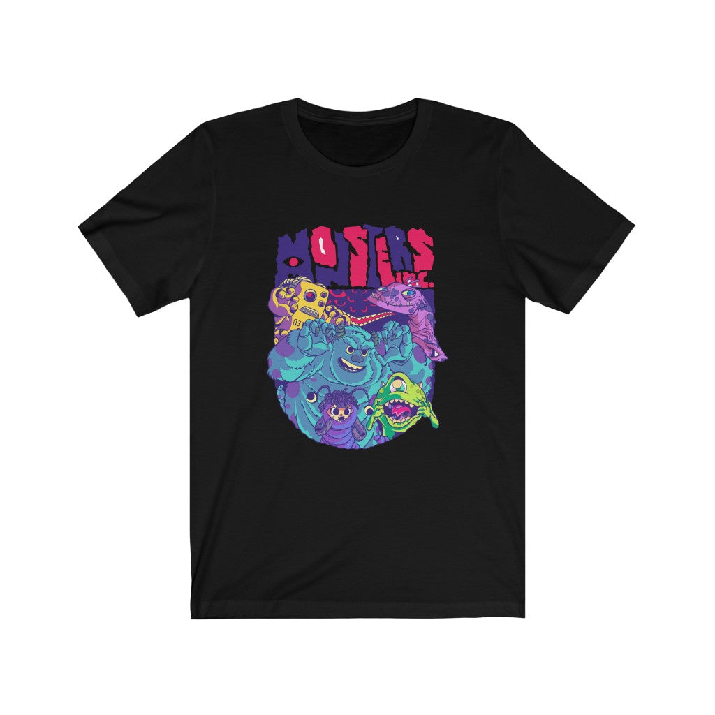 Monsters Popculture Graphic T-Shirt featuring a vibrant monster design on soft cotton fabric.