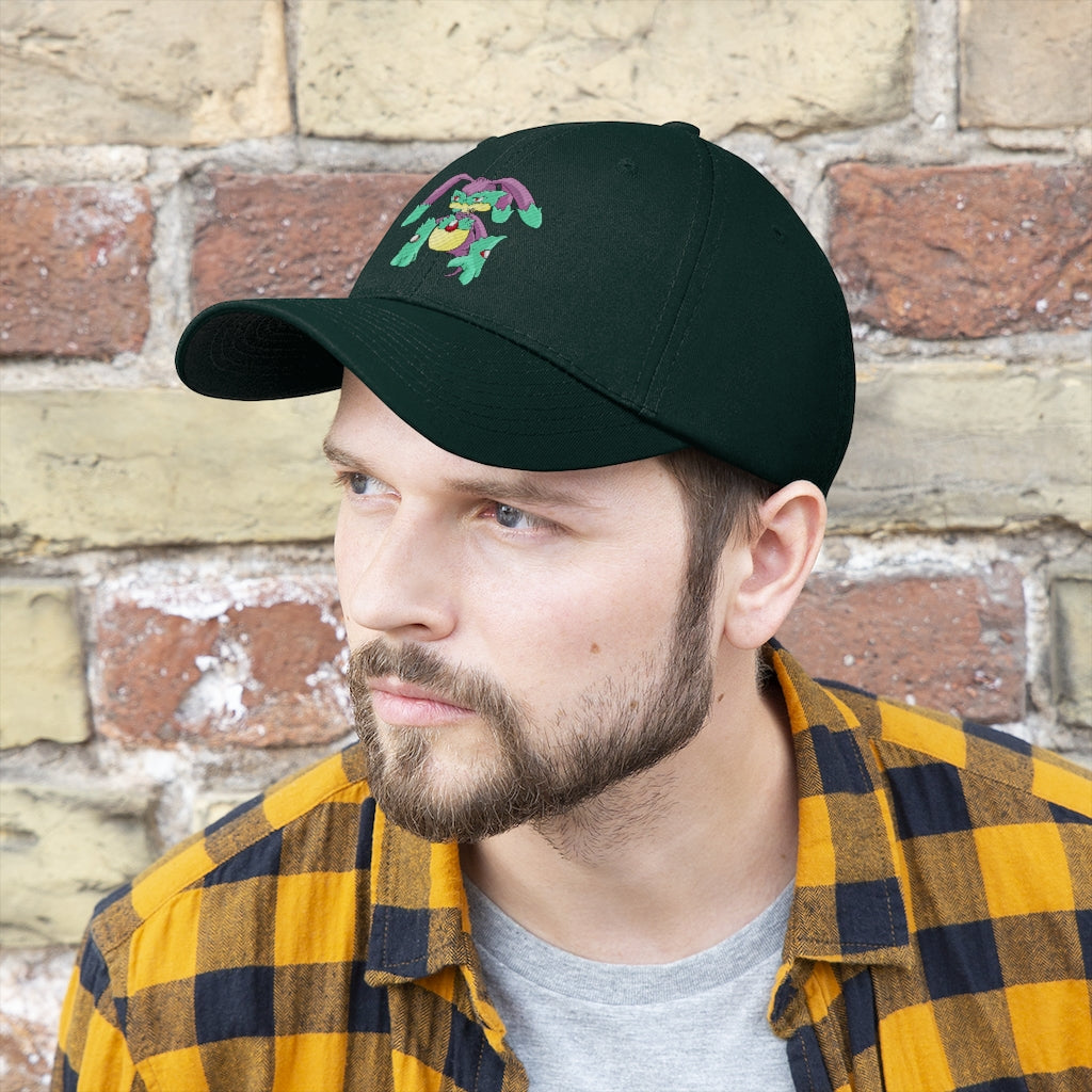 Morphesis Unisex Twill Hat in a classic 6-panel design, made from 100% cotton twill with an adjustable Velcro closure.