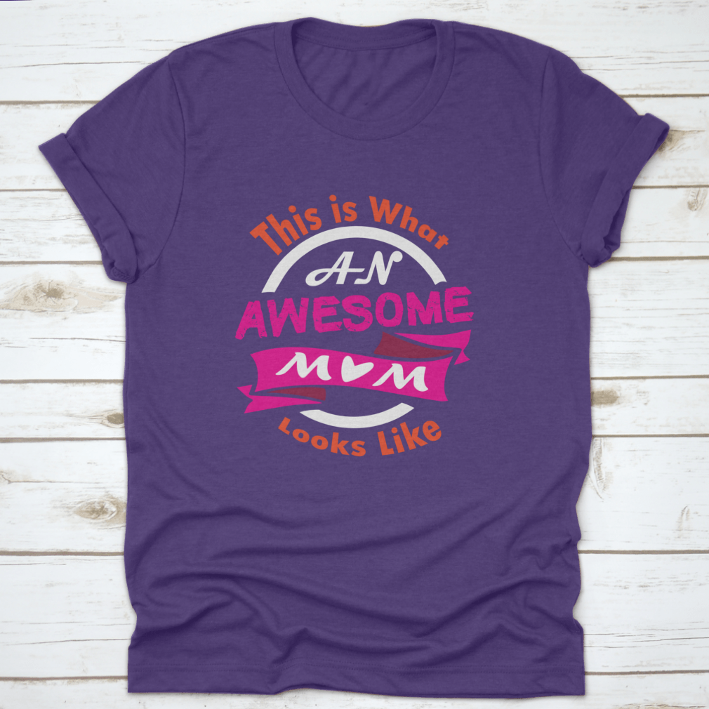 A stylish Mother’s Day T-shirt design template featuring a classic fit, made from 100% cotton, ideal for personalized gifts.