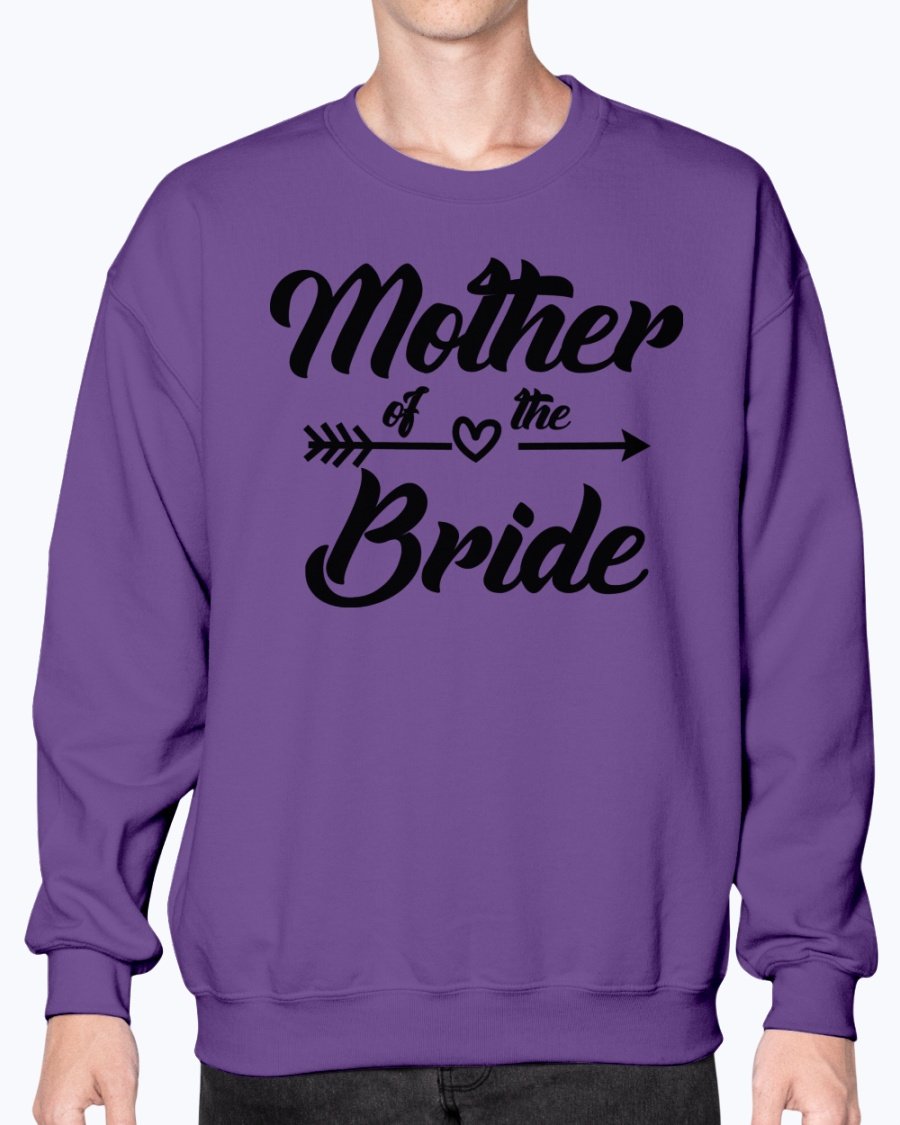A stylish crew sweatshirt for the Mother of the Bride, featuring soft fleece knit and a comfortable fit, perfect for wedding celebrations.