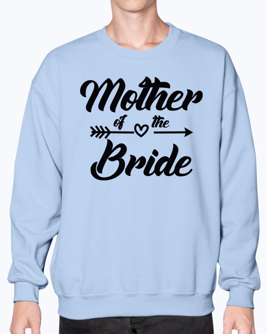 A stylish crew sweatshirt for the Mother of the Bride, featuring soft fleece knit and a comfortable fit, perfect for wedding celebrations.