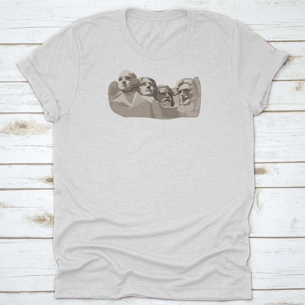 Mount Rushmore Shrine of Democracy Shirt featuring iconic American landmark design, made from soft cotton fabric.