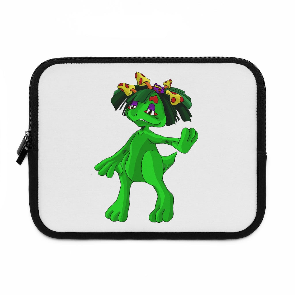 Mushamep Laptop Sleeve featuring a customizable front and black polyester back, designed for protection and style.