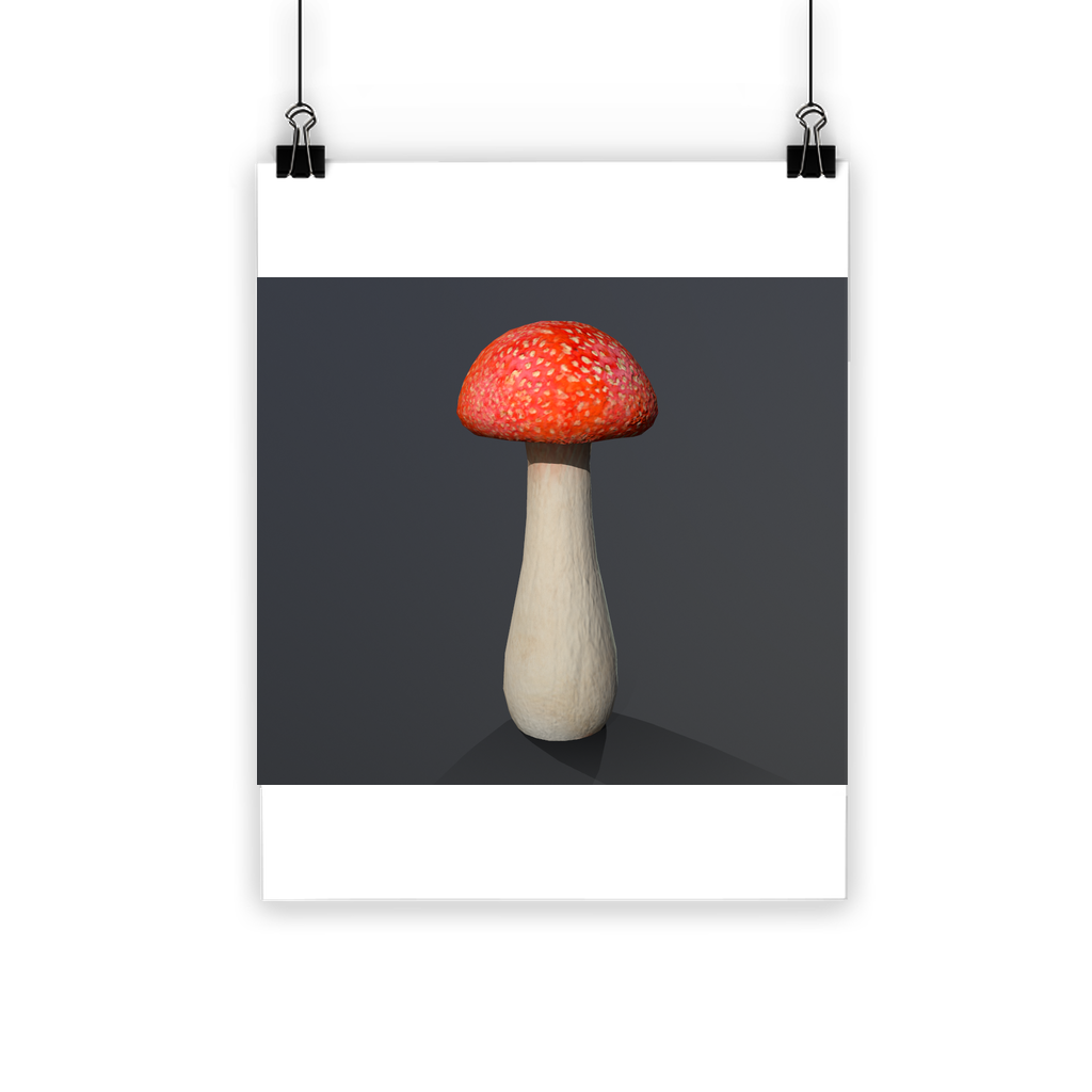 A vibrant Mushroom Classic Poster featuring colorful mushroom illustrations on a semi-gloss background, perfect for indoor and outdoor decor.