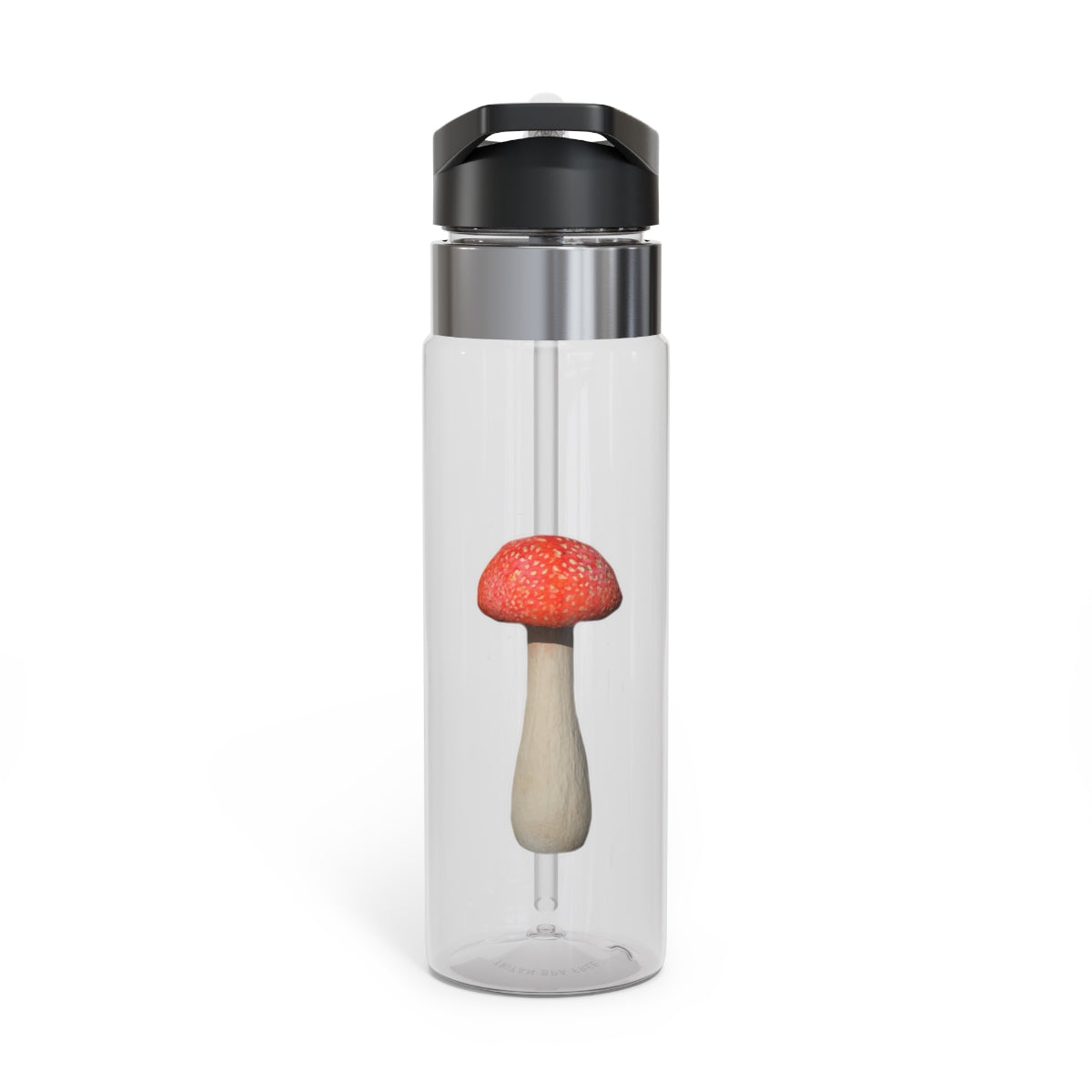 Mushroom Kensington Tritan™ Sport Bottle in a stylish design, featuring a screw-on lid, straw, and carabiner hook for easy attachment.
