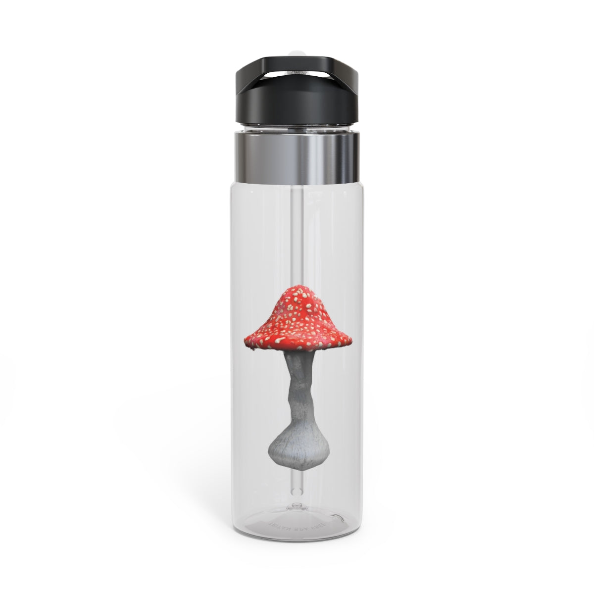 Mushroom Kensington Tritan™ Sport Bottle in a stylish design, featuring a screw-on lid, straw, and carabiner hook for easy attachment.