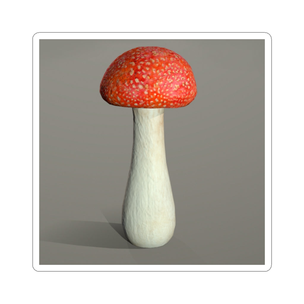 A collection of Mushroom Kiss-Cut Stickers in various shapes and sizes, showcasing vibrant colors and intricate designs.