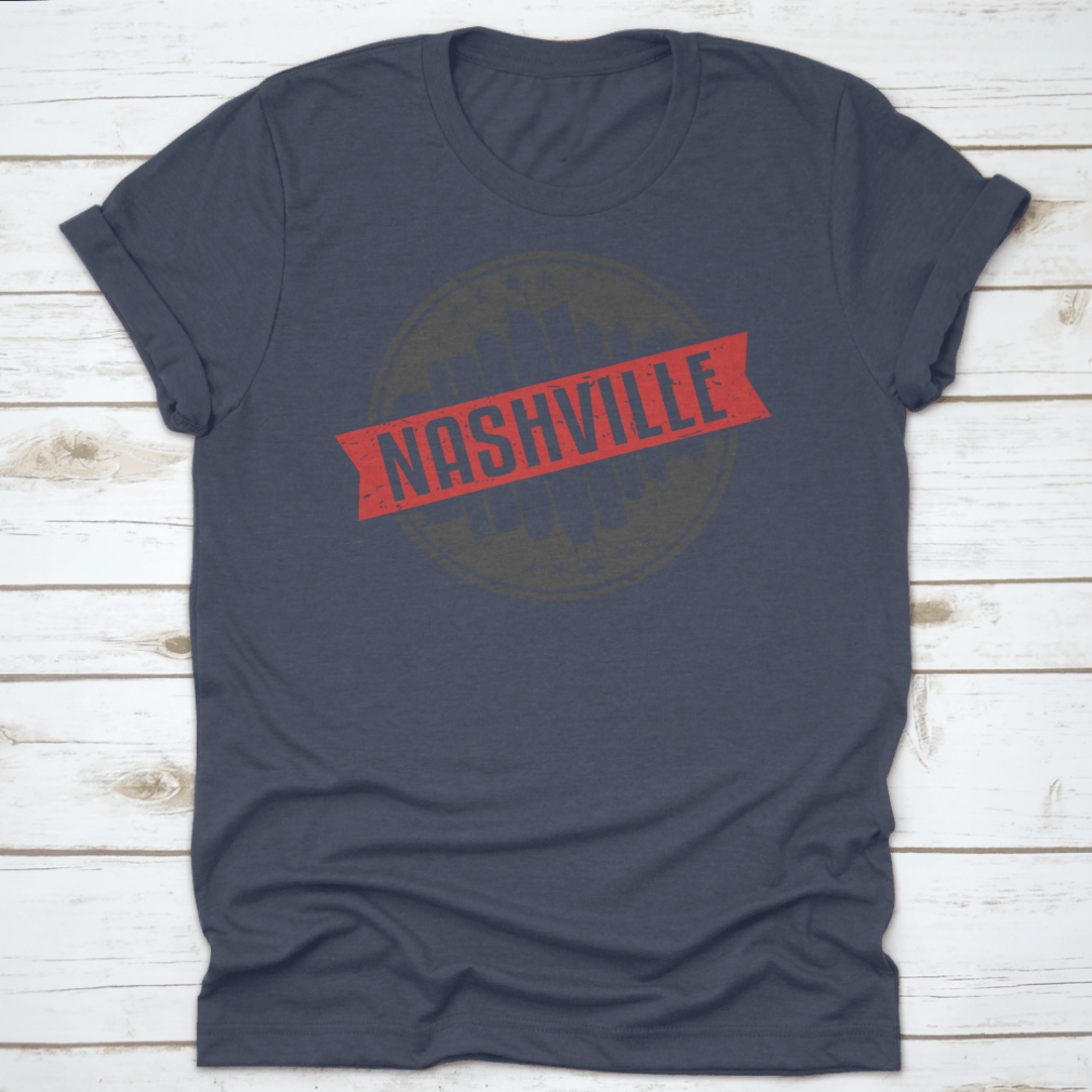 Nashville's Downtown Village Up and Down T-Shirt, showcasing a classic fit and made from 100% cotton, perfect for casual wear.