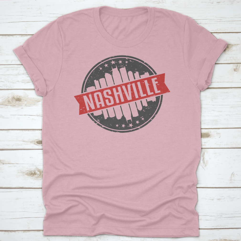 Nashville's Downtown Village Up and Down T-Shirt, showcasing a classic fit and made from 100% cotton, perfect for casual wear.