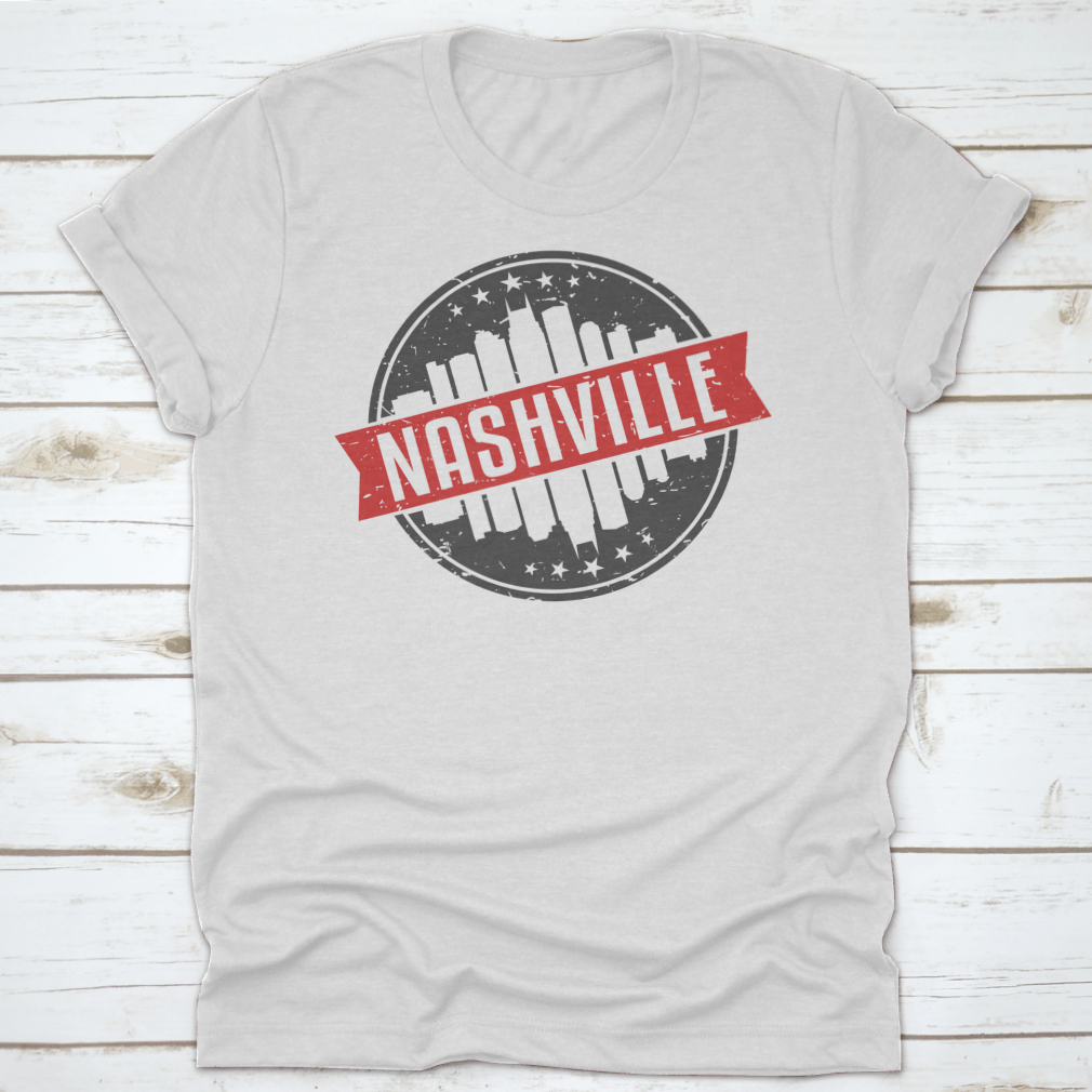 Nashville's Downtown Village Up and Down T-Shirt, showcasing a classic fit and made from 100% cotton, perfect for casual wear.