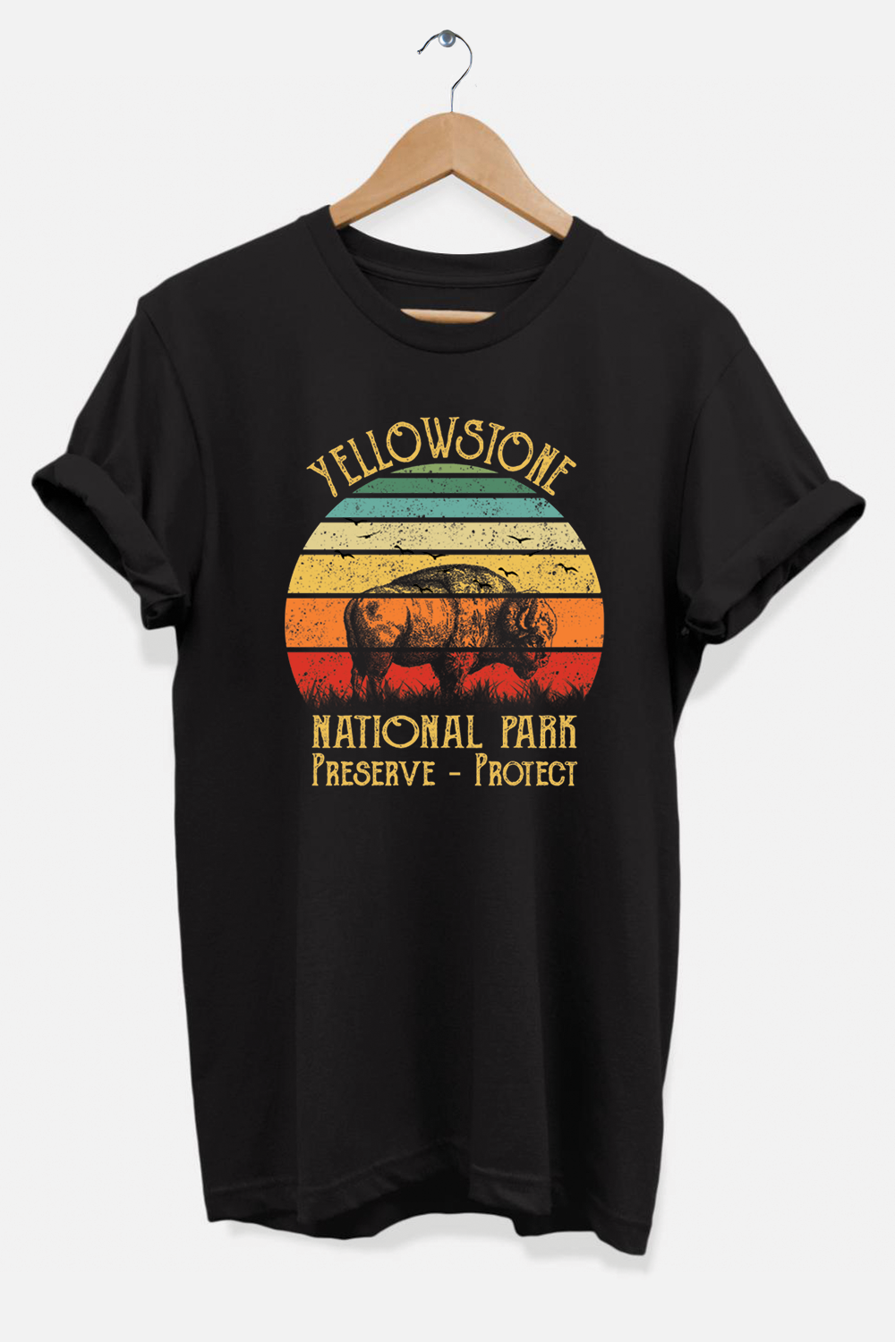 Nature Activist Yellowstone National Park Tee made from soft ring-spun cotton, featuring a unisex design suitable for all.