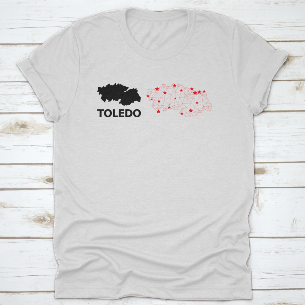 Detailed vector model of the Network Polygonal and Solid Map of Toledo Province, showcasing geographical features and design elements.