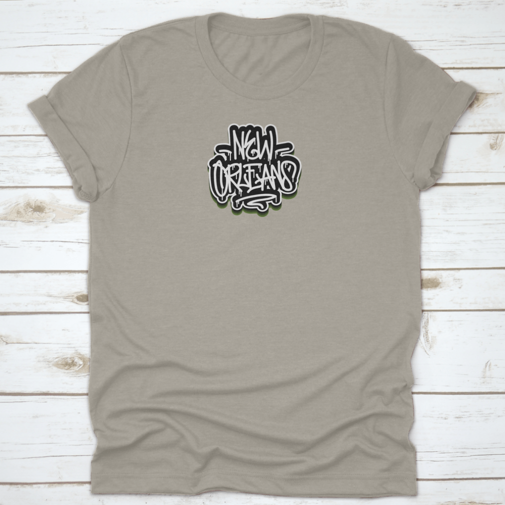 New Orleans Louisiana USA Hand Lettering Print featuring graffiti tag style, showcasing vibrant colors and artistic design.