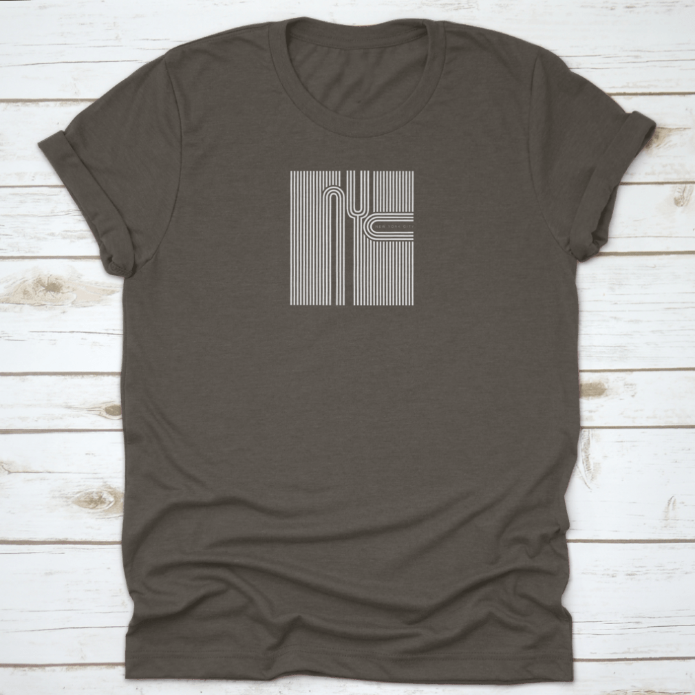 A stylish New York City Typography T-Shirt featuring a unique graphic design, made from 100% cotton for comfort.