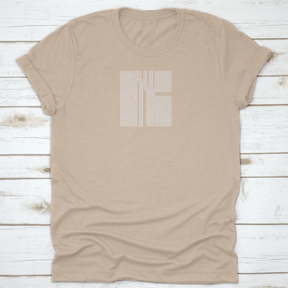 A stylish New York City Typography T-Shirt featuring a unique graphic design, made from 100% cotton for comfort.
