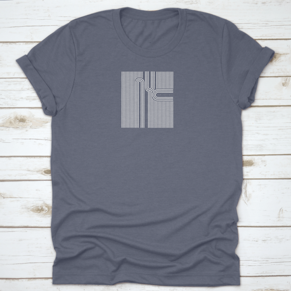 A stylish New York City Typography T-Shirt featuring a unique graphic design, made from 100% cotton for comfort.