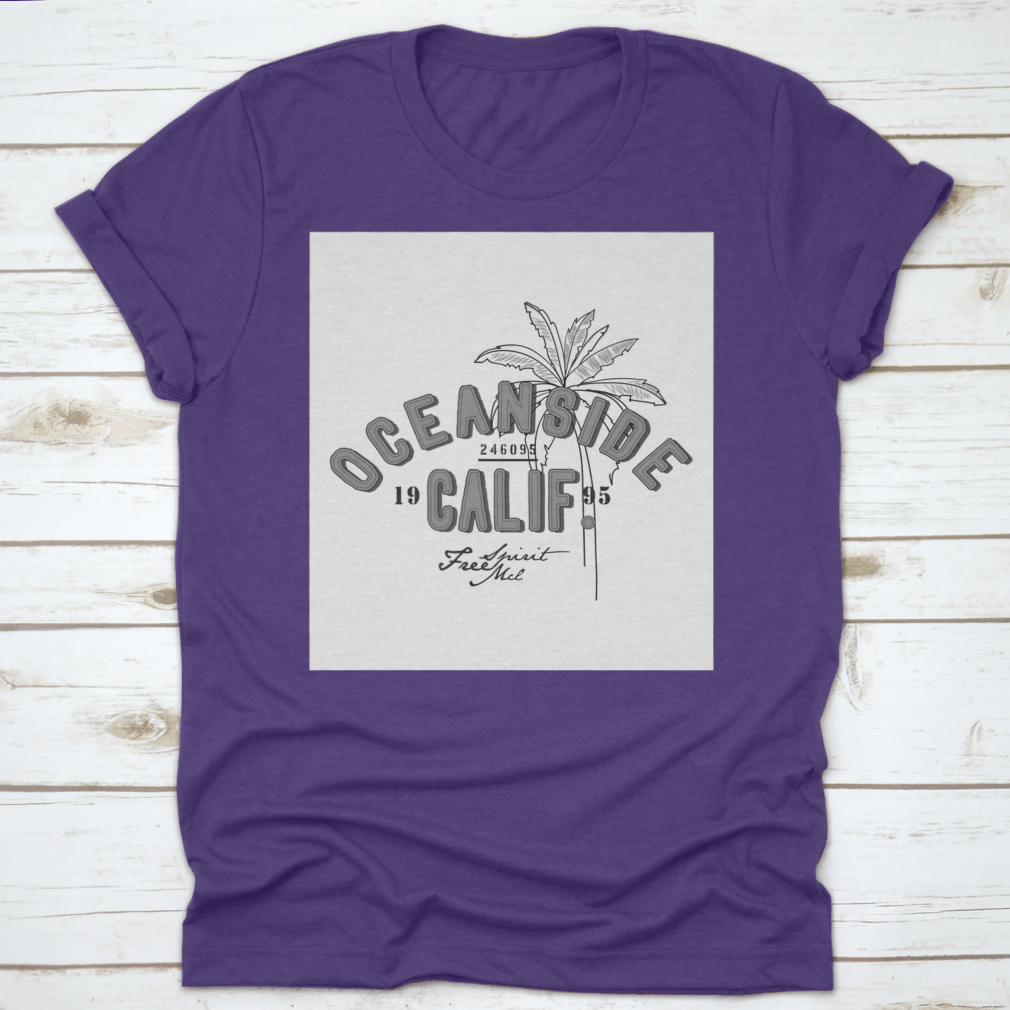 Oceanside Print T-Shirt Graphic featuring a stylish design on a soft cotton fabric.