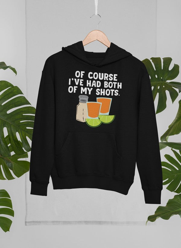 A cozy hoodie featuring a fun tequila-themed design, perfect for casual wear.