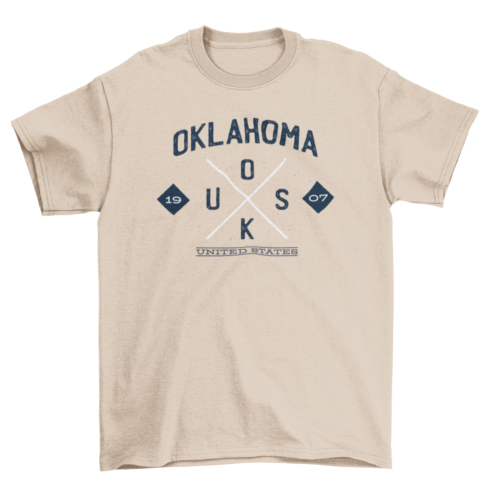Oklahoma Hipster T-shirt featuring a stylish logo design representing the state of Oklahoma.