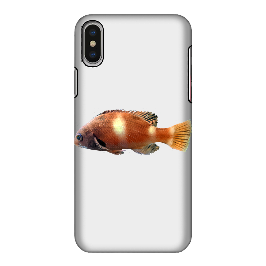 Orange Fish Fully Printed Tough Phone Case featuring vibrant colors and dual-layer protection design.