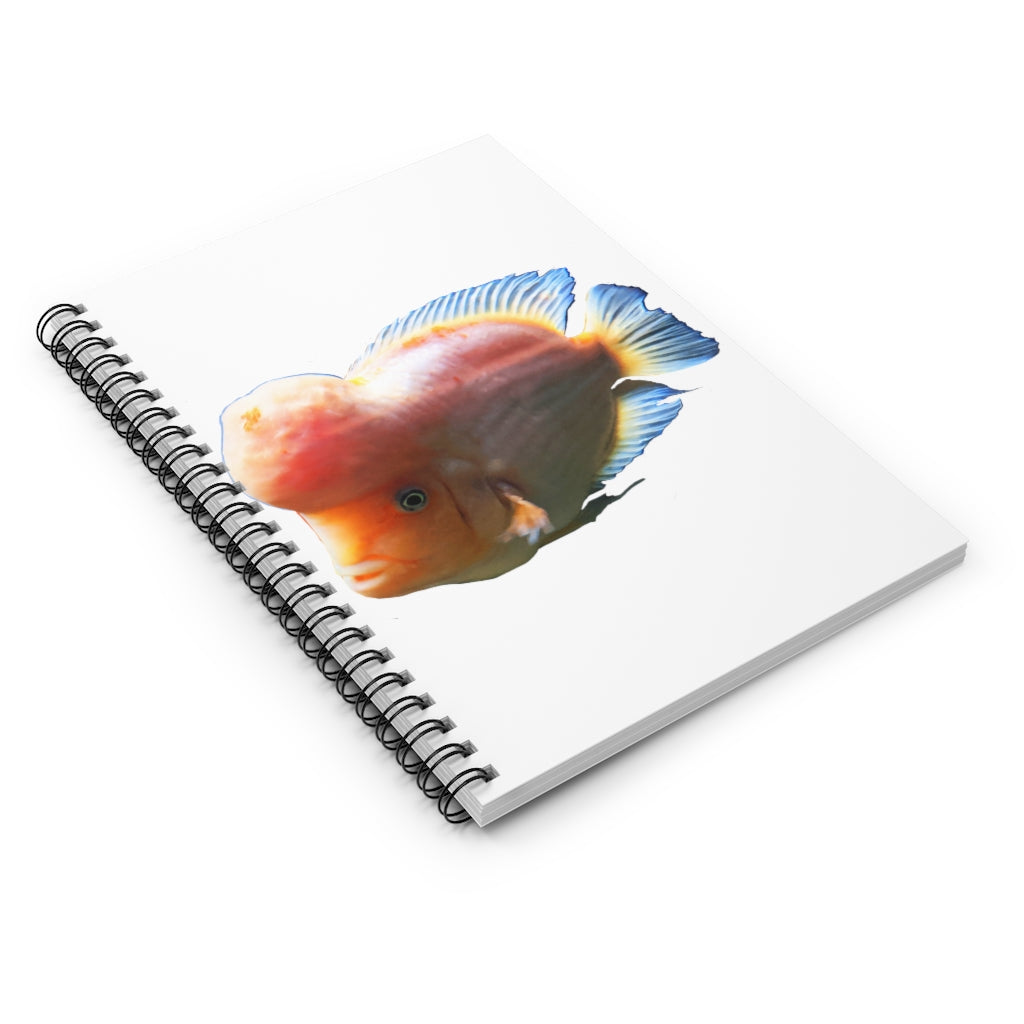 Orange Fish Spiral Notebook with ruled line pages and a vibrant cover design.