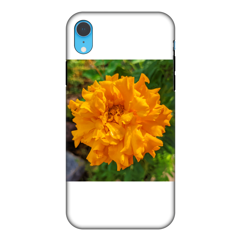 OrangeFlower Fully Printed Tough Phone Case showcasing vibrant design and dual-layer protection.