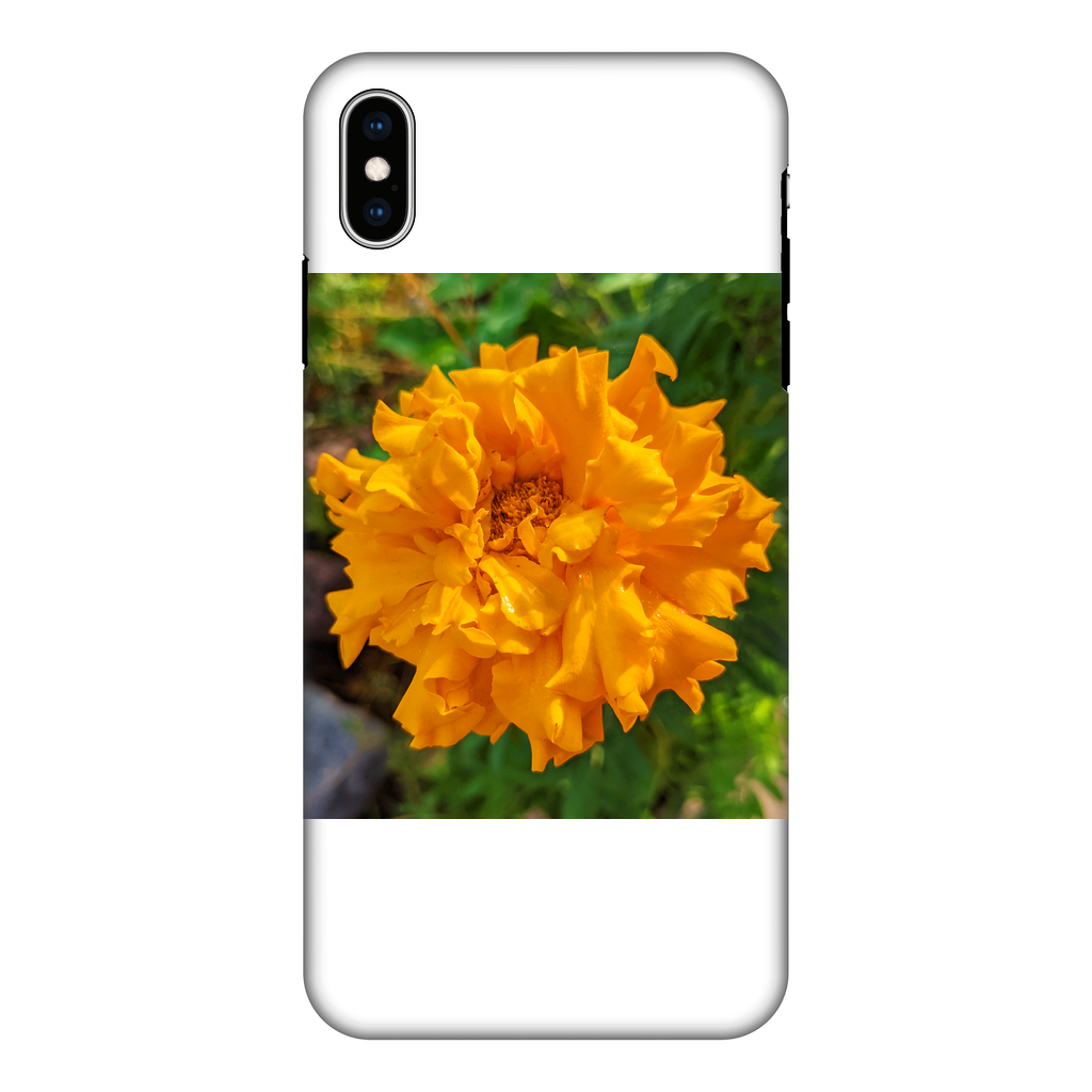 OrangeFlower Fully Printed Tough Phone Case showcasing vibrant design and dual-layer protection.
