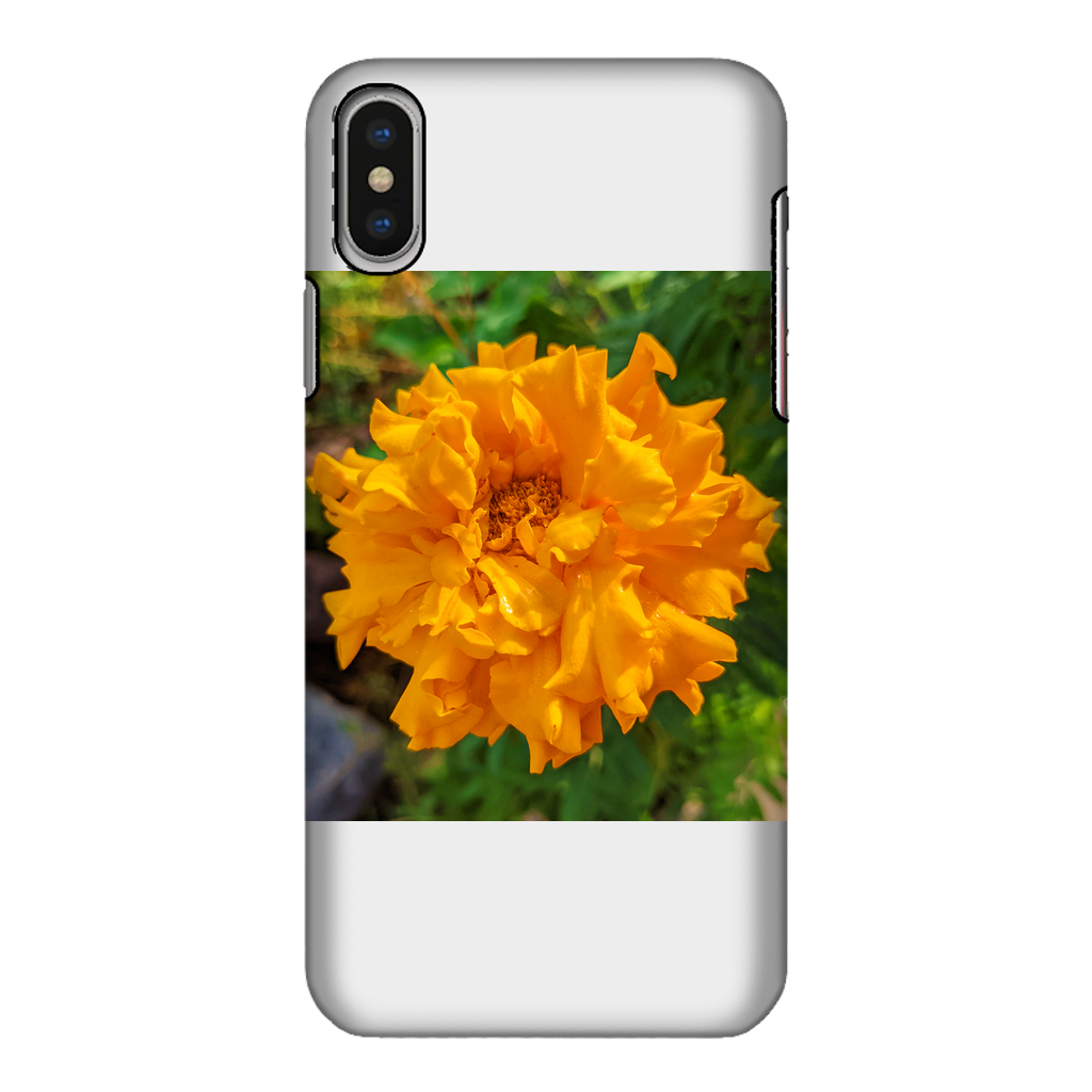 OrangeFlower Fully Printed Tough Phone Case showcasing vibrant design and dual-layer protection.