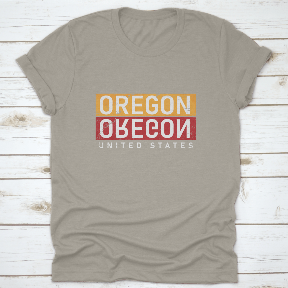Oregon Typography Design Vector shirt showcasing unique typography on a comfortable cotton fabric.