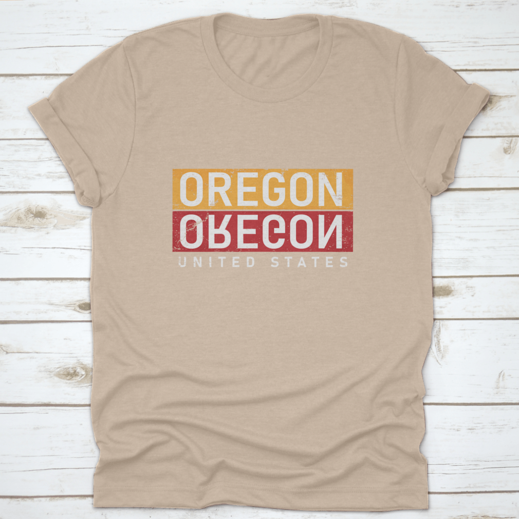 Oregon Typography Design Vector shirt showcasing unique typography on a comfortable cotton fabric.