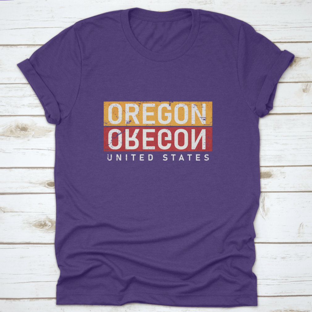 Oregon Typography Design Vector shirt showcasing unique typography on a comfortable cotton fabric.