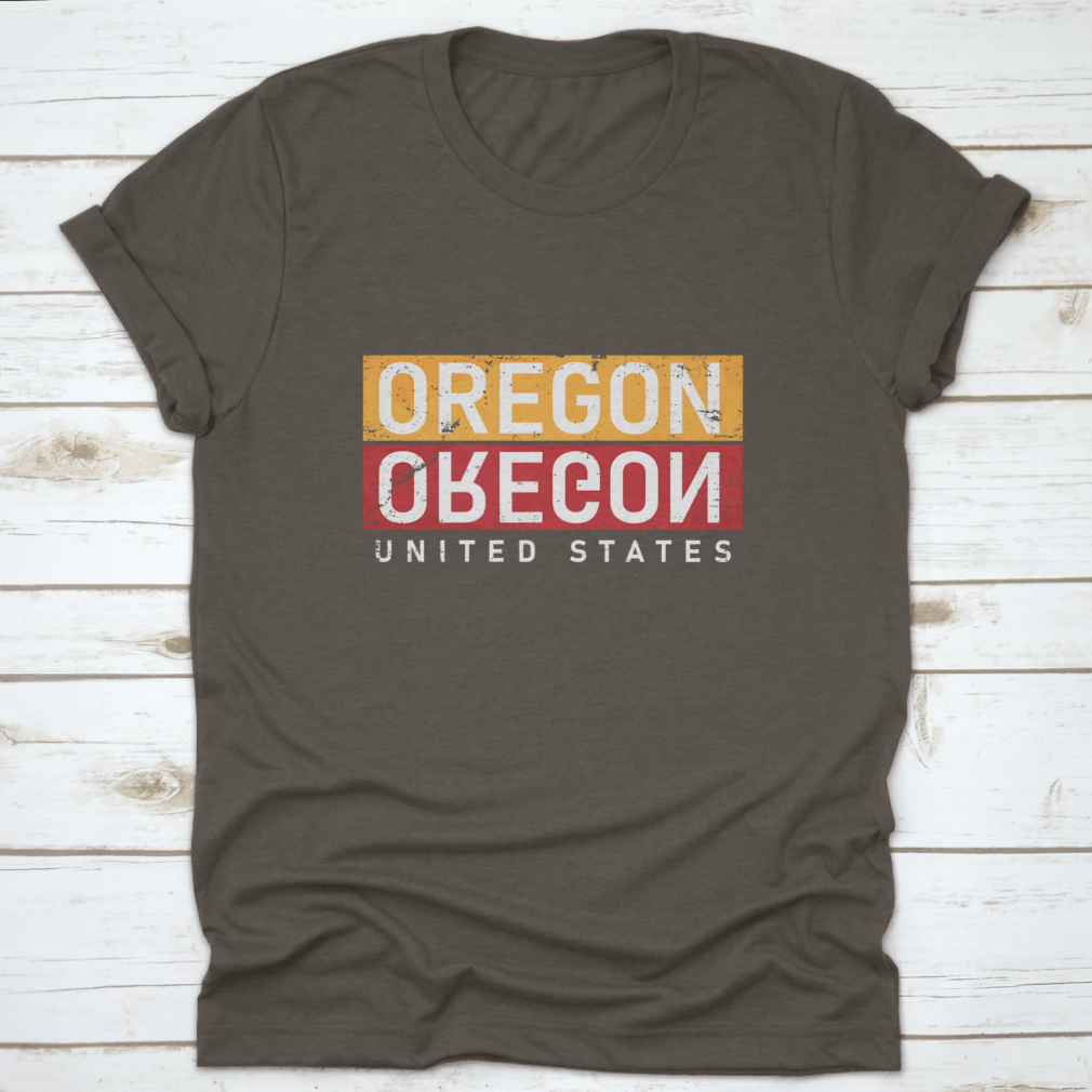 Oregon Typography Design Vector shirt showcasing unique typography on a comfortable cotton fabric.