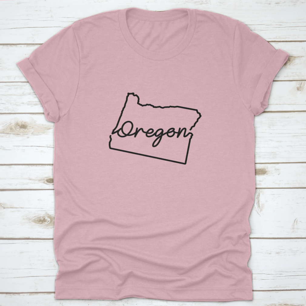 Oregon state outline map featuring a handwritten state name, designed for comfort and style.