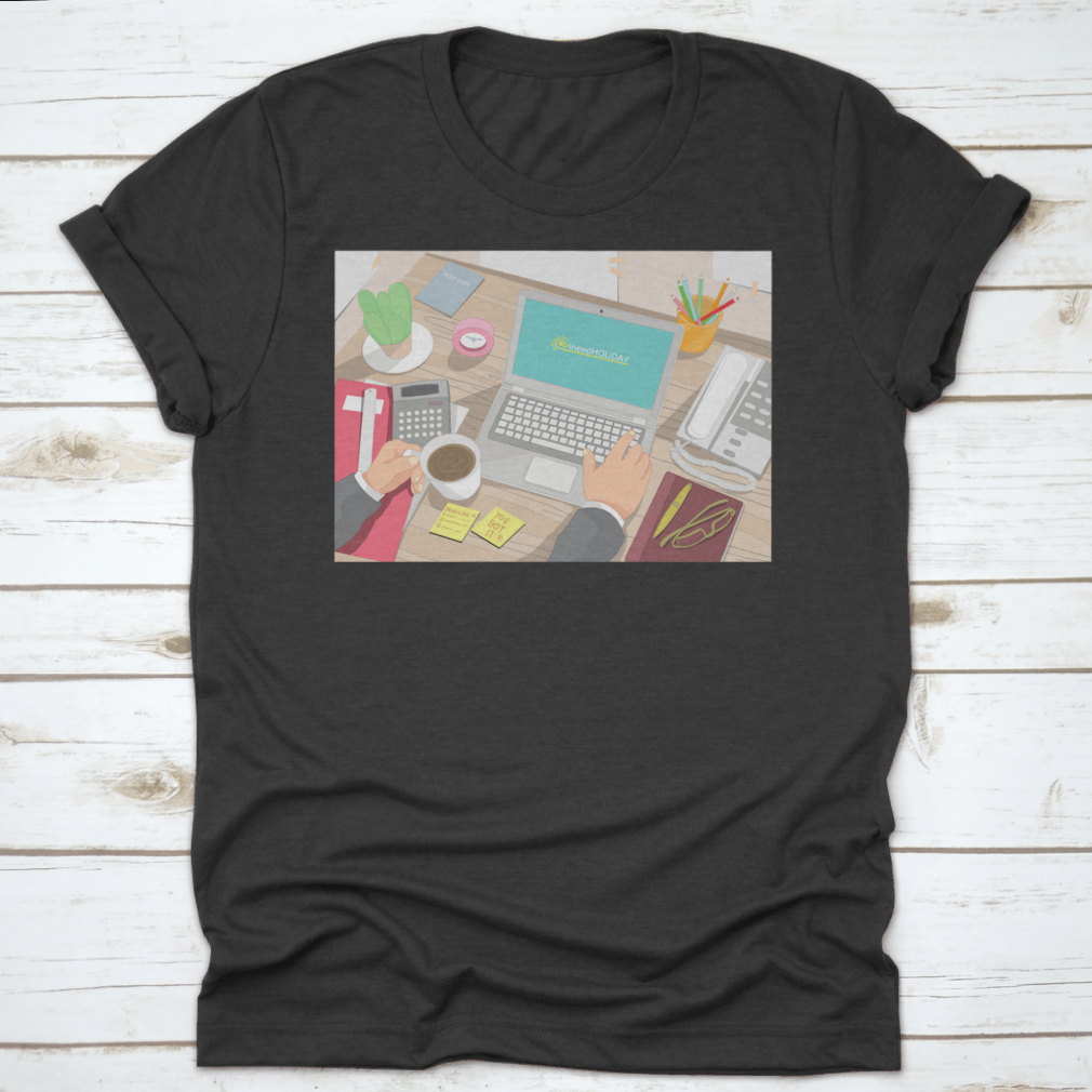 A stylish and comfortable Organizing Tasks As A Work From Home Set Up Tee, made from high-quality cotton, featuring a classic fit and durable design.