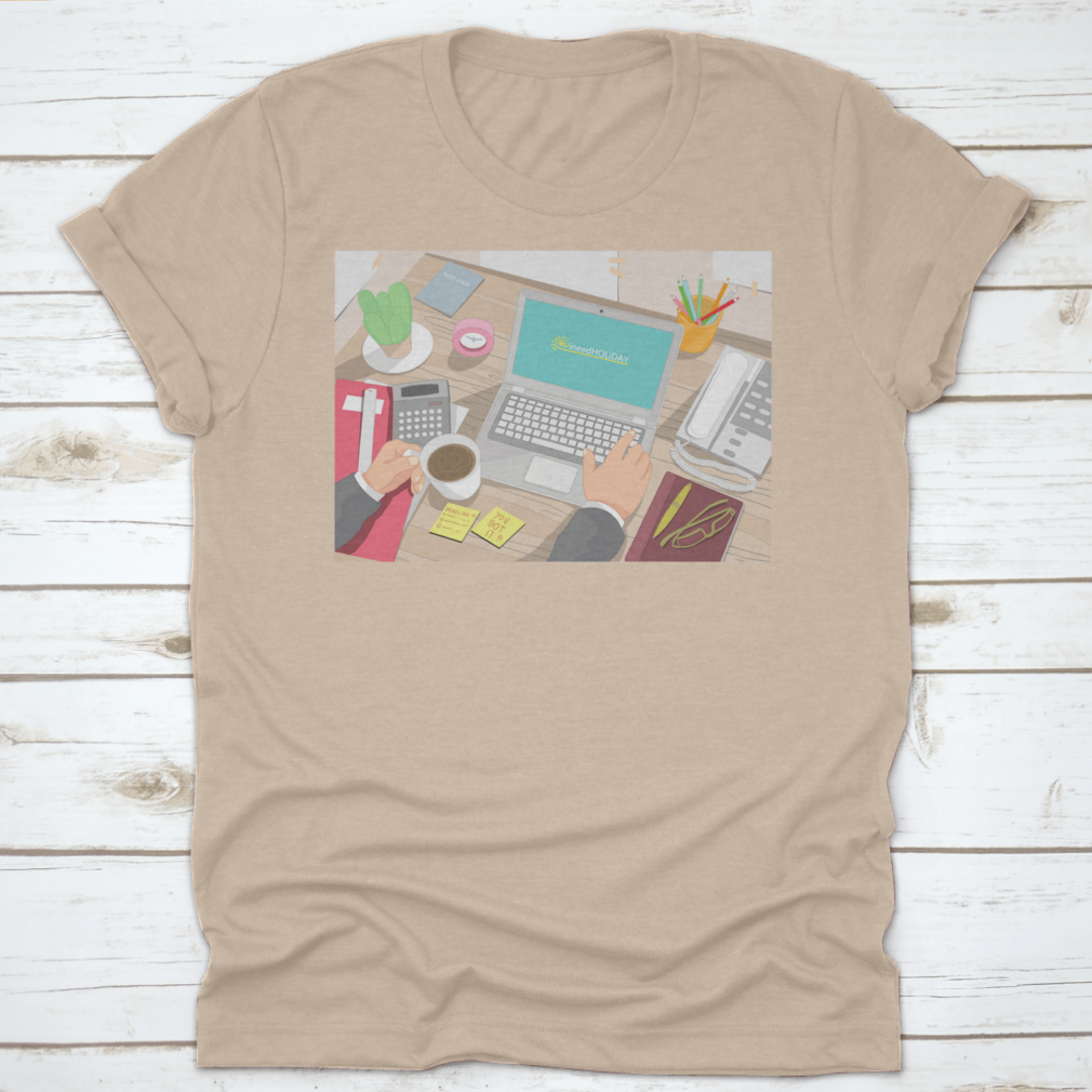 A stylish and comfortable Organizing Tasks As A Work From Home Set Up Tee, made from high-quality cotton, featuring a classic fit and durable design.