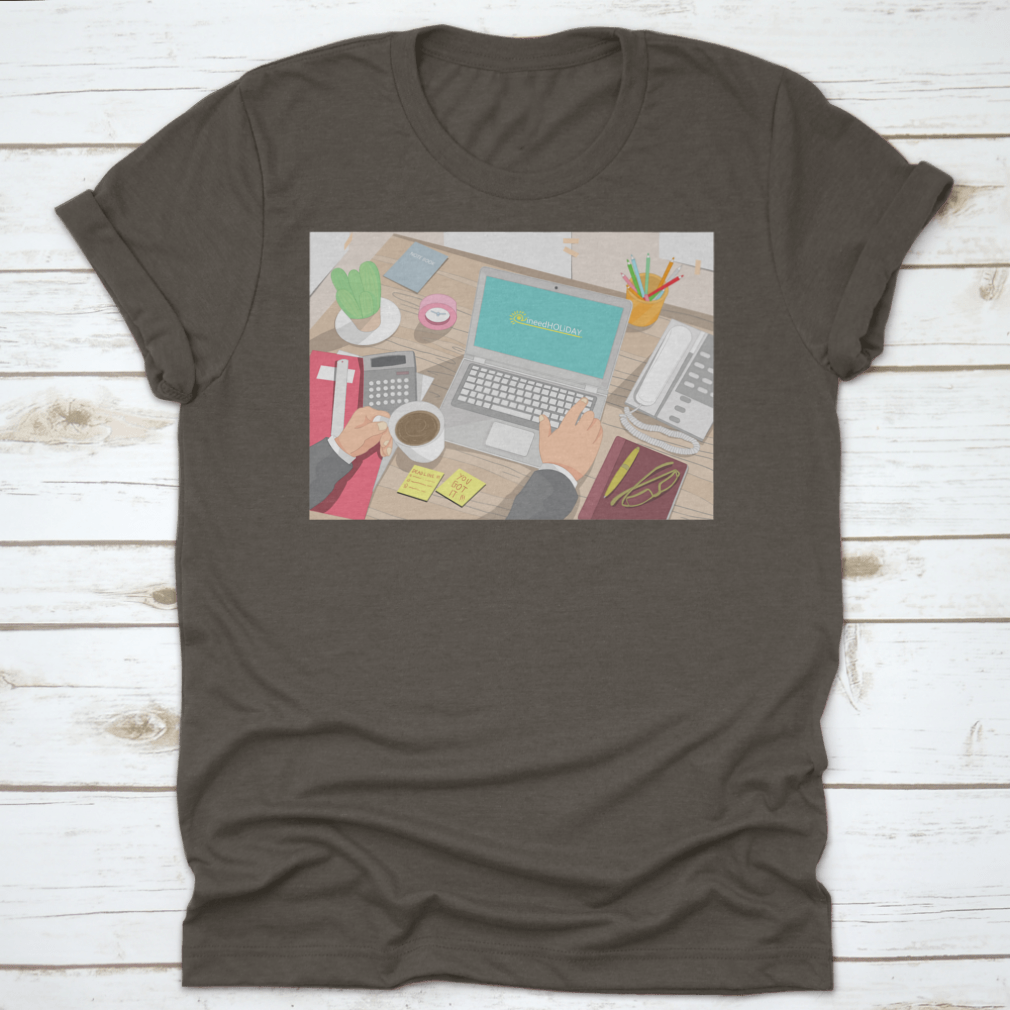 A stylish and comfortable Organizing Tasks As A Work From Home Set Up Tee, made from high-quality cotton, featuring a classic fit and durable design.