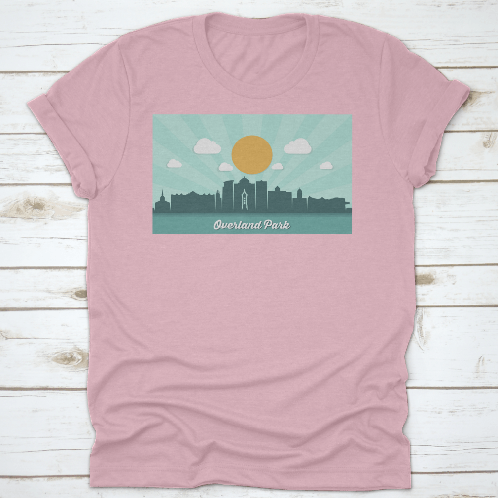 Vector illustration of the Overland Park skyline, showcasing iconic buildings and structures in Kansas, USA.