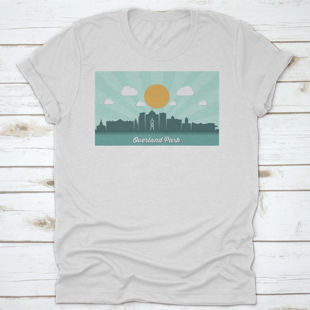 Vector illustration of the Overland Park skyline, showcasing iconic buildings and structures in Kansas, USA.