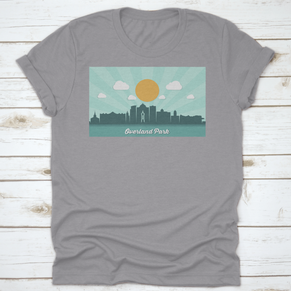 Vector illustration of the Overland Park skyline, showcasing iconic buildings and structures in Kansas, USA.
