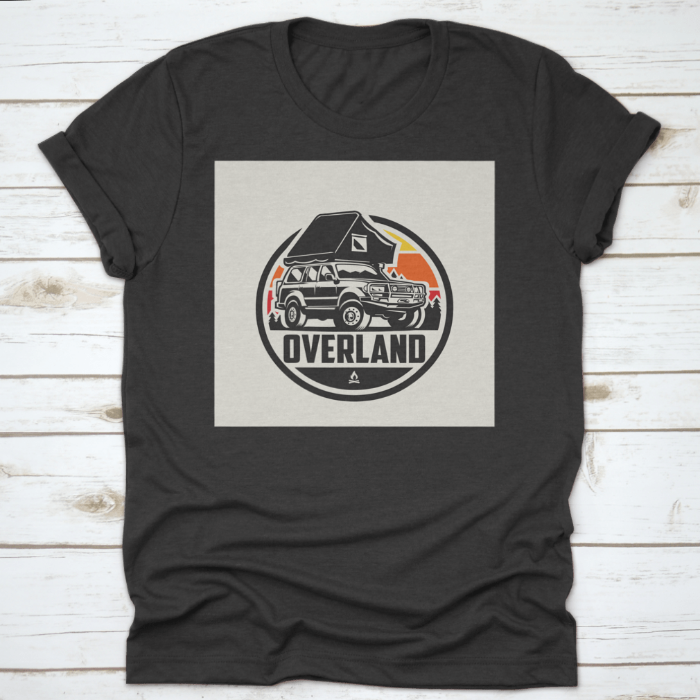 Overland SUV 4X4 Camper Truck Emblem logo vector, showcasing a rugged design suitable for outdoor and camping themes.