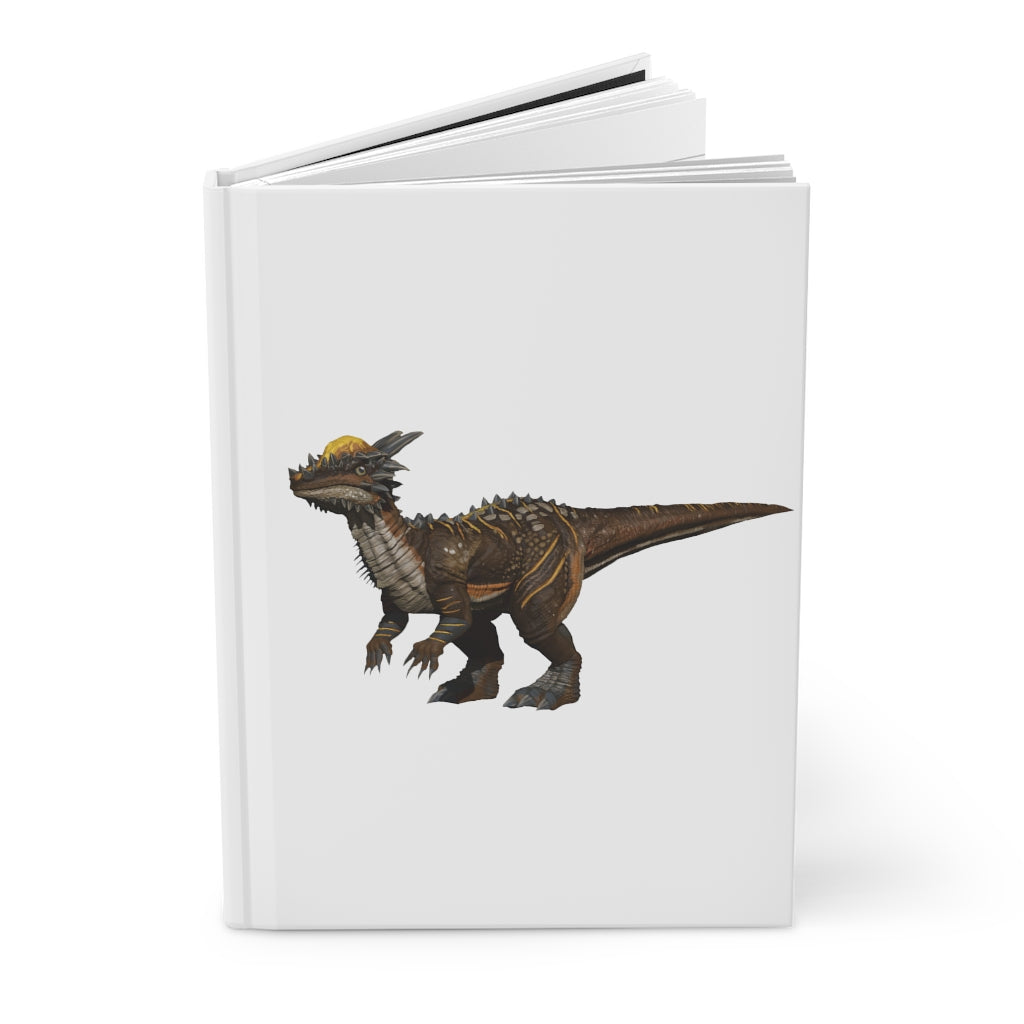 Pachycephalosaurus hardcover journal with matte finish, featuring customizable covers and lined pages.
