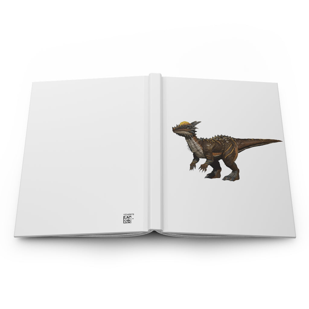 Pachycephalosaurus hardcover journal with matte finish, featuring customizable covers and lined pages.